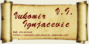 Vukomir Ignjačević vizit kartica